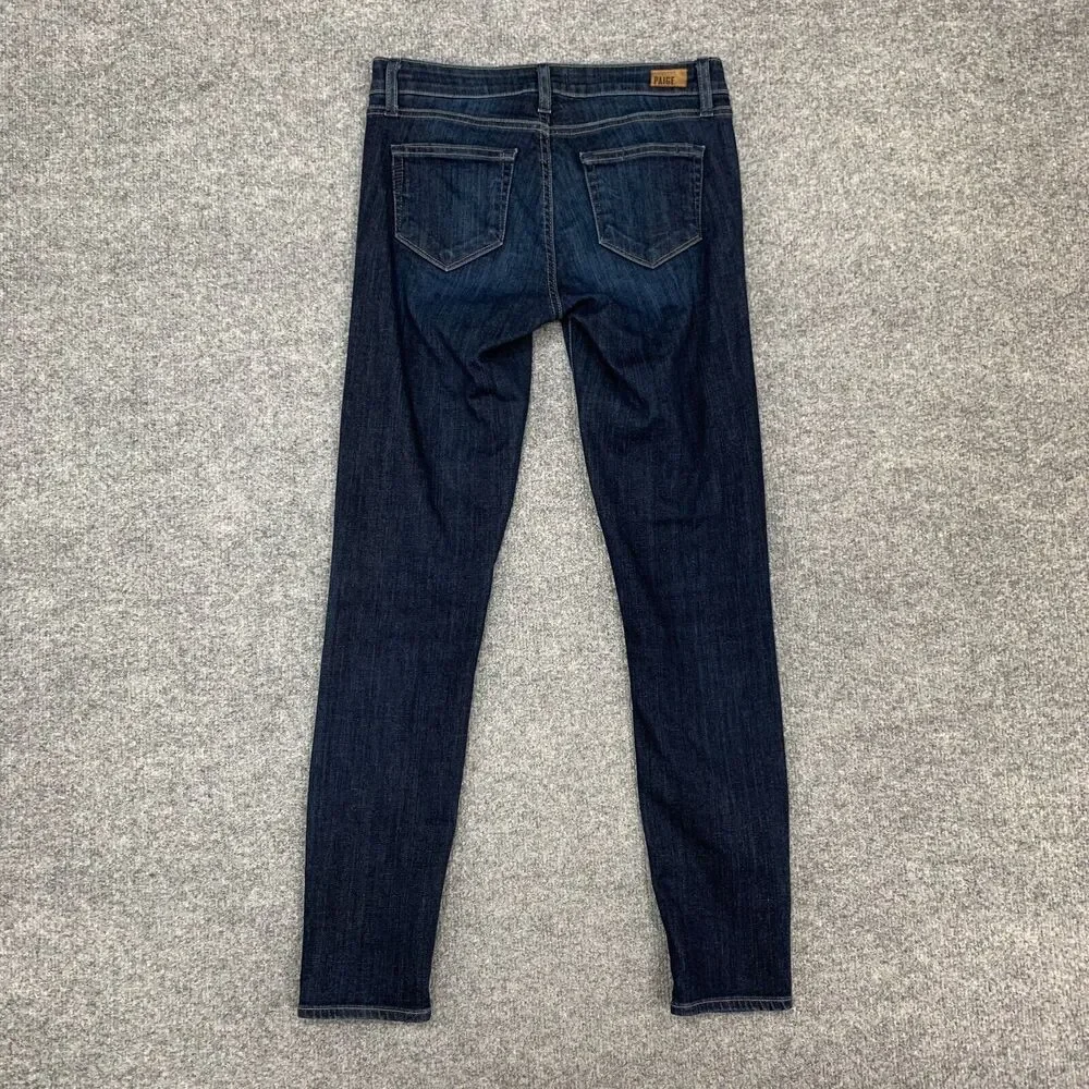Paige Jean Womens 26 Trinity Wash Blue Cotton Stretch Denim Verdugo Ankle Skinny